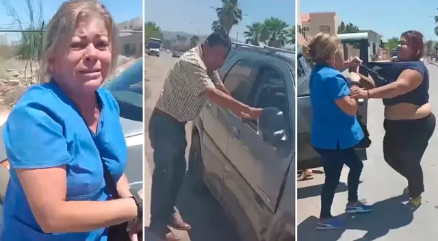 La joven se acercó hasta la puerta de un hotel y vio salir a su papá y su tía.