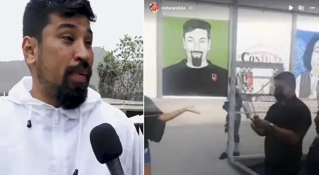 La imagen de Aldo Miyashiro aparece en cancha deportiva.