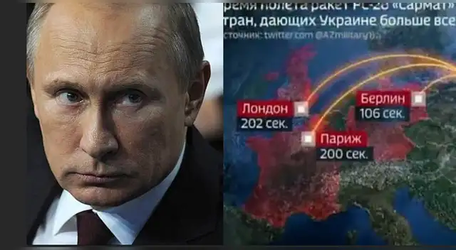 Así fue la simulación que compartió la TV rusa sobre un ataque nuclear en Europa.