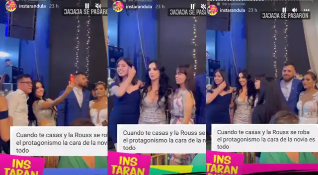 Invitados se toman foto con Rosángela Espinoza y dejan esperando a la novia.