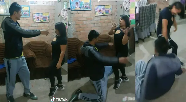 Peculiar escena de la pareja de baile es sensación en las redes sociales. Peculiar escena de la pareja de baile es sensación en las redes sociales.