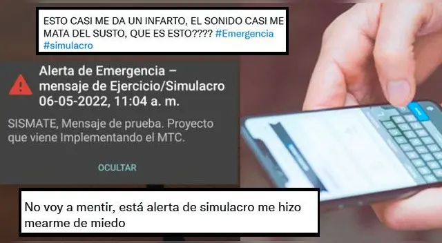 #Simulacro se volvió tendencia en Twitter.
