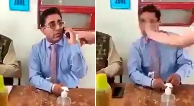 El profesor recibió una cachetada por parte del indignado padre. El profesor recibió una cachetada por parte del indignado padre.