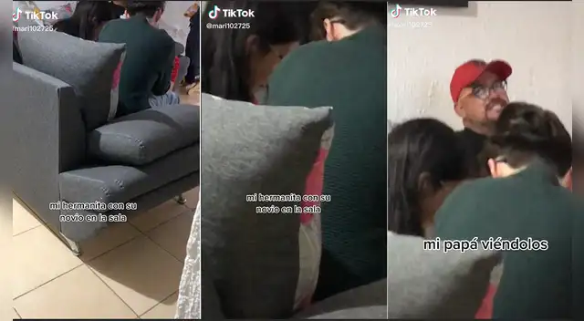 La curiosa escena se volvió viral en las redes.