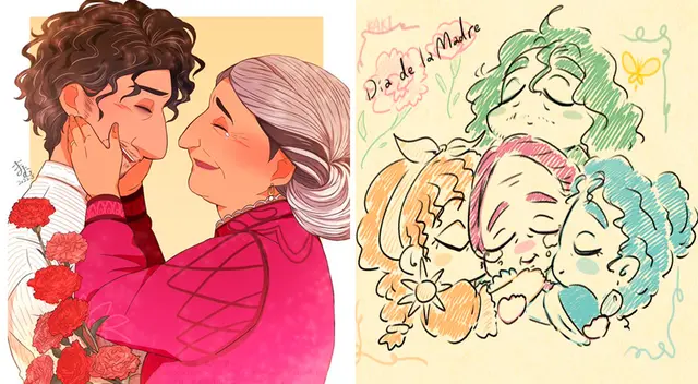 Las hermosas tarjetas y fotos conmovieron a los cibernautas en esta fecha especial.