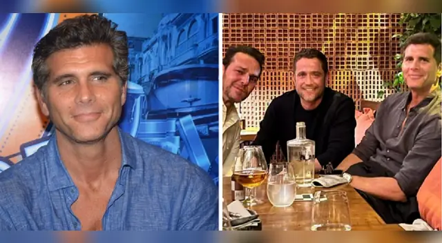 Christian Meier con los actores de Pasión de Gavilanes.