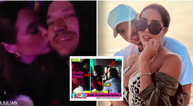 Ethel Pozo y su novio estuvieron a pocos pasos de Melissa Paredes y Anthony Aranda.