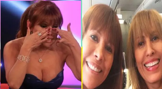 Magaly Medina y la vez que rompió en llanto por la salud de su hermana.