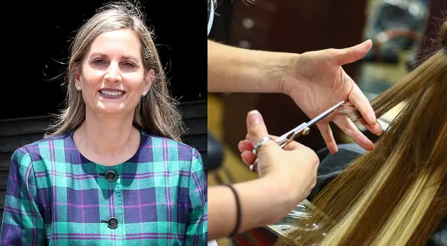 María del Carmen Alva fue una de las beneficiadas del servicio de peluquería