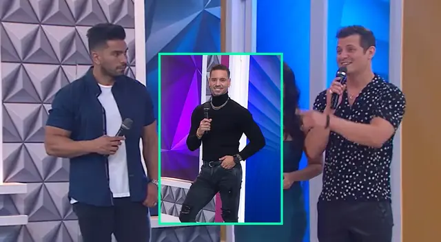 Después de que Anthony Aranda utilizara los pantalones de Melissa Paredes, Rafael Cardozo no pudo dejar de bromear sobre el look que tendría Gino Pesaressi.