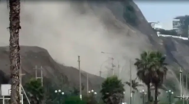 Fuerte movimiento telúrico generó deslizamientos en la Costa Verde.