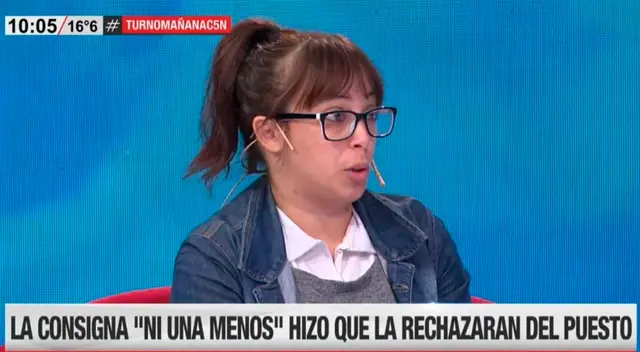 María Belén realizó una denuncia en INADI. María Belén realizó una denuncia en INADI.