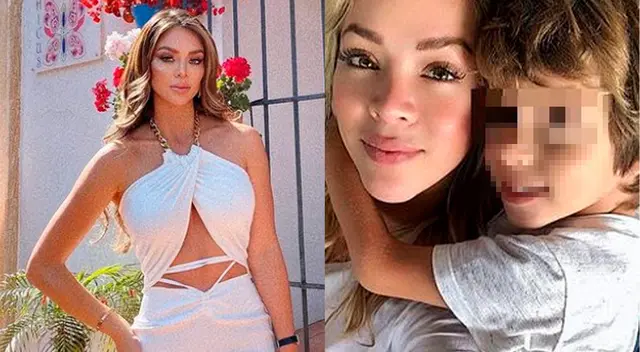 La modelo Sheyla Rojas se mostró emocionada al ver el regalo de Antoñito, a quien le dio un abrazo.