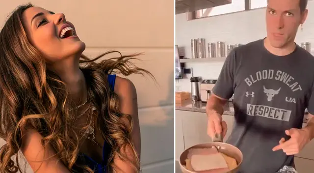 Luciana Fuster feliz por cariños de Patricio Parodi. Luciana Fuster feliz por cariños de Patricio Parodi.