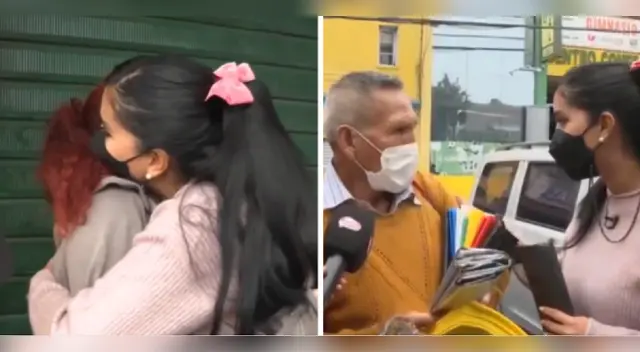 Melissa Paredes ayuda a vendedores.