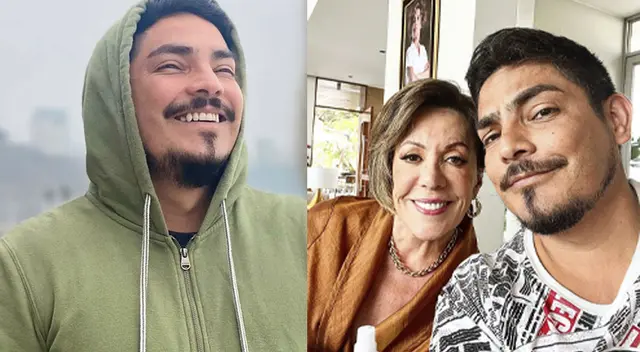 Erick Elera se luce al lado de su querida 'Noni'.