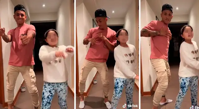 Yoshimar Yotún realiza TikTok con su hija.