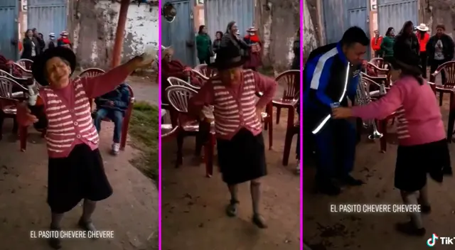 La adulta mayor demostró sus mejores pasos de baile en TikTok. La adulta mayor demostró sus mejores pasos de baile en TikTok.