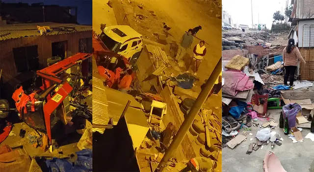 Motocarga se despista y choca contra mototaxi y  termina empotrado en un depósito.