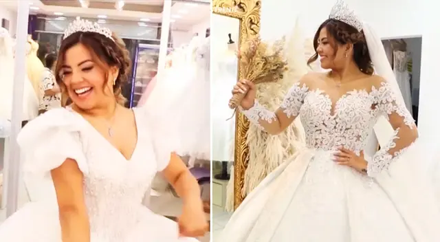 Estrella Torres en busca de su vestido de bodas.