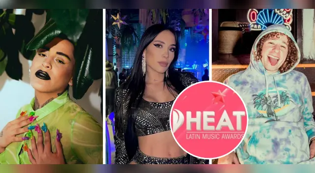 Influencers son nominados en los Premios Heat 2022.