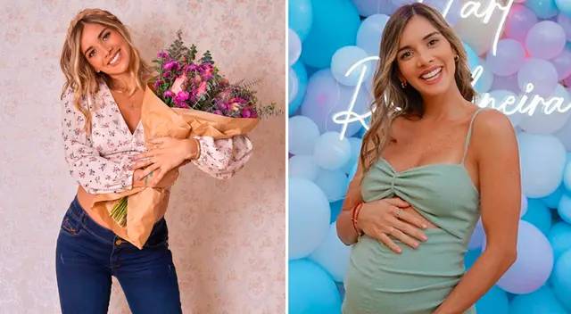 Korina Rivadeneira emocionada por su bebé.