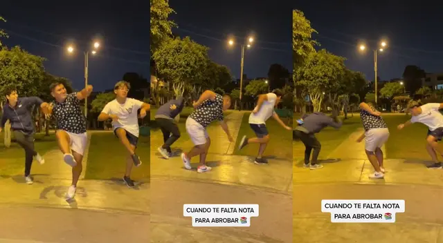 Peculiar baile protagonizado por unos jóvenes se hizo viral en las redes sociales.