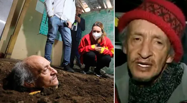 El humilde anciano hizo un hoyo en rancho y se enterró.