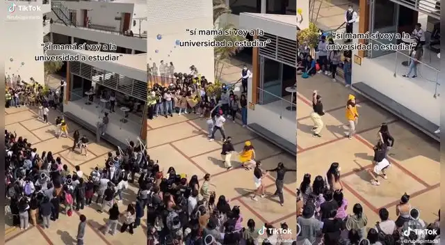 El video se viene haciendo viral en la popular plataforma por la peculiar reacción del señor.