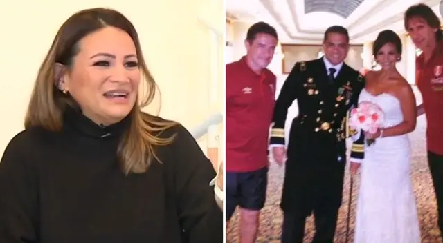 El ‘Tigre’ y su asistente se tomaron una foto junto a una pareja de novios a modo de cábala para la Bicolor.