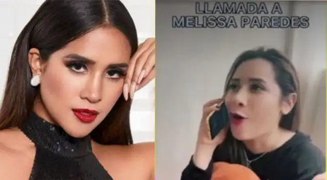 Conocida TikToker sorprende con llamada de Melissa Paredes.