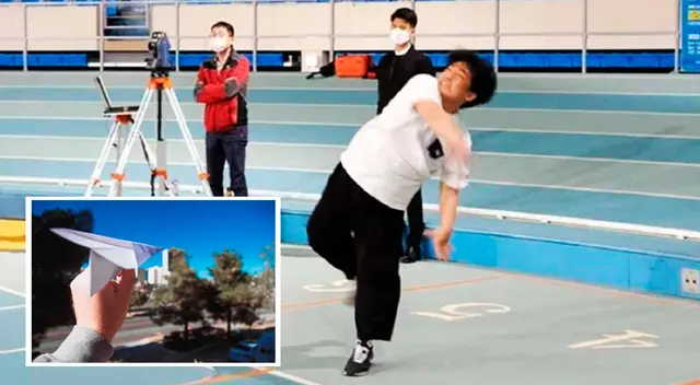 Kim Kyu Tae es uno de los mejores lanzadores de aviones de papel del mundo.