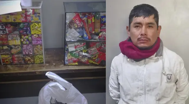 Delincuente es atrapado por robar dulces en Huancayo. Delincuente es atrapado por robar dulces en Huancayo.