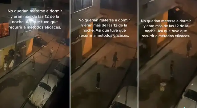 Los niños corriendo despavoridos al escuchar el lamento de la llorona.