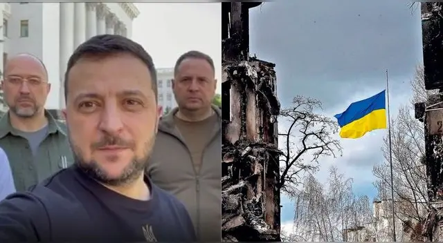 "La victoria será nuestra", aseguró el presidente de Ucrania, VolodÍmir Zelenski.