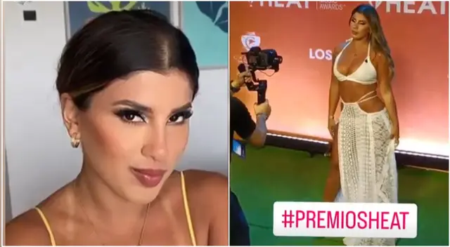 Yahaira Plasencia sorprendió a la prensa extranjera en los 'Premios Heat 2022'.'