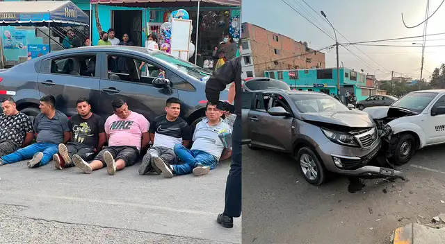 Hampones armados fueron acorralados y detenidos en jirón La Unión, en Comas.