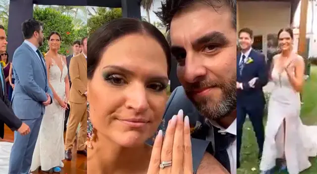 La periodista Lorena Álvarez se mostró emocionada por contraer matrimonio con el director Álvaro Sarria.