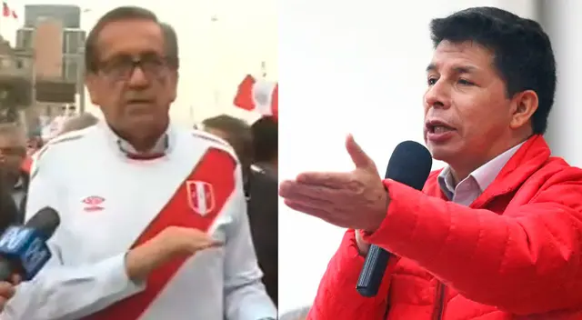 Excongresista participó de la marcha en la que se exige la renuncia del mandatario Castillo.