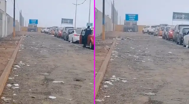 El internauta evidenció la larga cola camino al peaje. El internauta evidenció la larga cola camino al peaje.