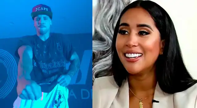 Melissa Paredes 'se le cae la baba' al ver videoclip de Anthony Aranda.
