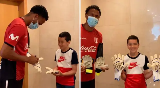 Pedro Gallese cumplió promesa y le regaló sus guantes autografiados a su pequeño hincha. Pedro Gallese cumplió promesa y le regaló sus guantes autografiados a su pequeño hincha.