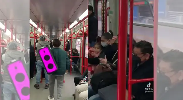 Joven se pasea por vagones del Metro de Lima, escuchando “Mi bebito fiu fiu”.