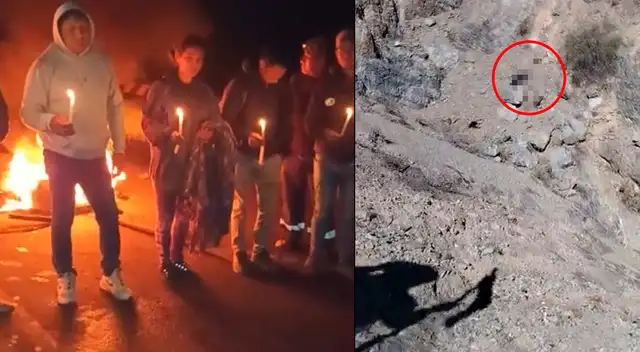 Los cuerpos de otros 7 mineros fueron hallados al fondo de una quebrada. Sus compañeros tomaron la Panamericana.