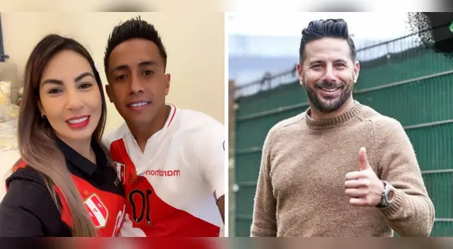 Pamela López se toma foto con Claudio Pizarro.