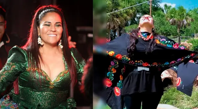 Dina Páucar feliz de haber superado el cáncer.