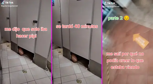 El joven se llevó una gran decepción al ver a su novio en el baño.