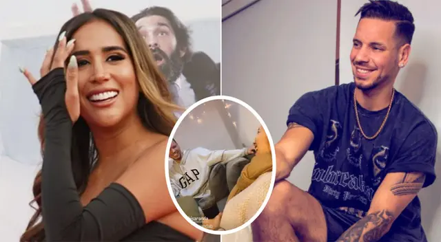 Melissa Paredes feliz con la familia de Anthony Aranda. Melissa Paredes feliz con la familia de Anthony Aranda.