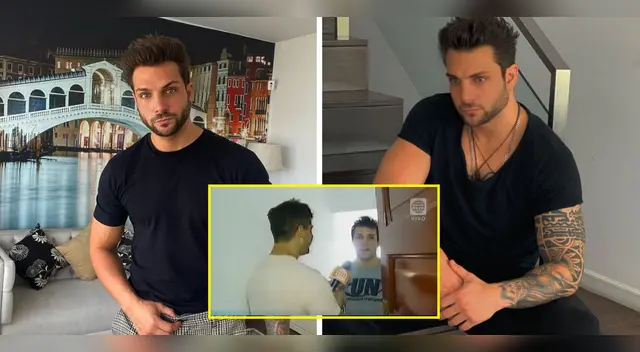 Nicola Porcella y su departamento que está vendiendo.