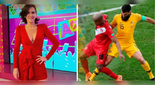 Gigi Mitre tras partido de Perú vs. Australia.